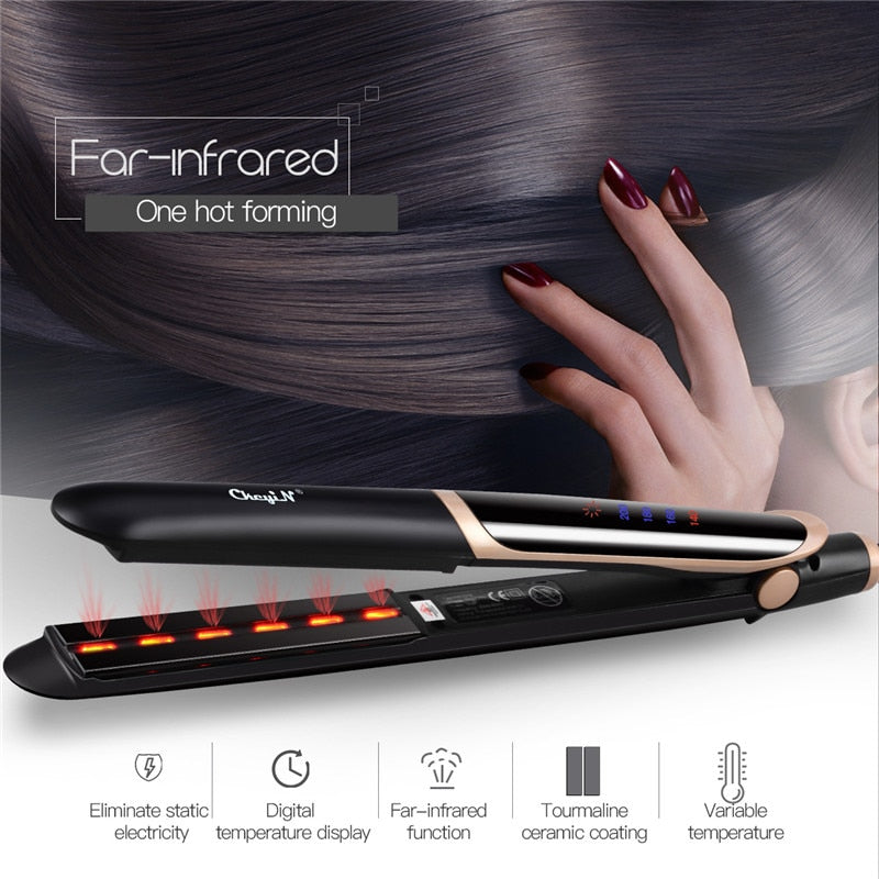 KM-2219 Infrared Hair Straightener and Curler