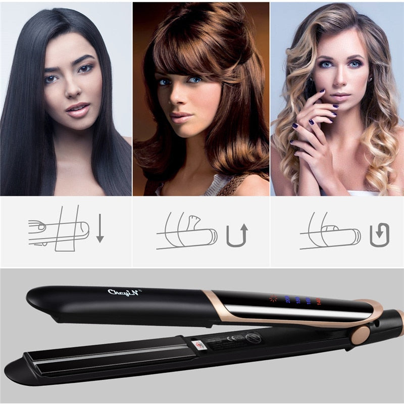 KM-2219 Infrared Hair Straightener and Curler